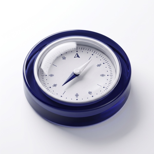 A glass aviation compass